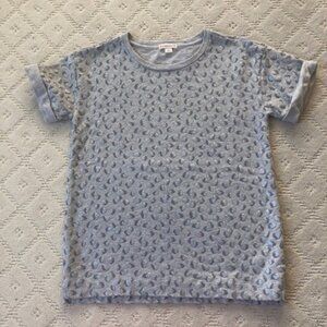 Crewcuts by J. Crew Girl's sparkle leopard short sleeve sweatshirt size 14